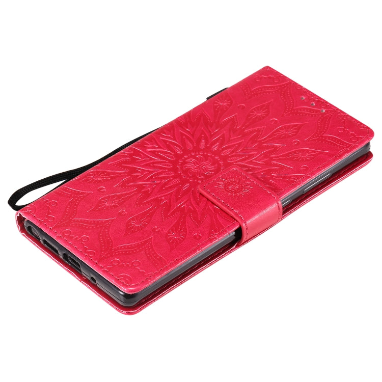 For Samsung Galaxy Note20 5G Sun Embossing Pattern Horizontal Flip Leather Case with Card Slot & Holder & Wallet & Lanyard