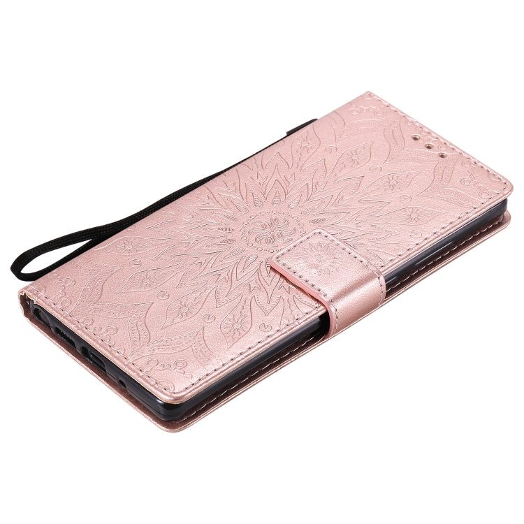 For Samsung Galaxy Note20 5G Sun Embossing Pattern Horizontal Flip Leather Case with Card Slot & Holder & Wallet & Lanyard