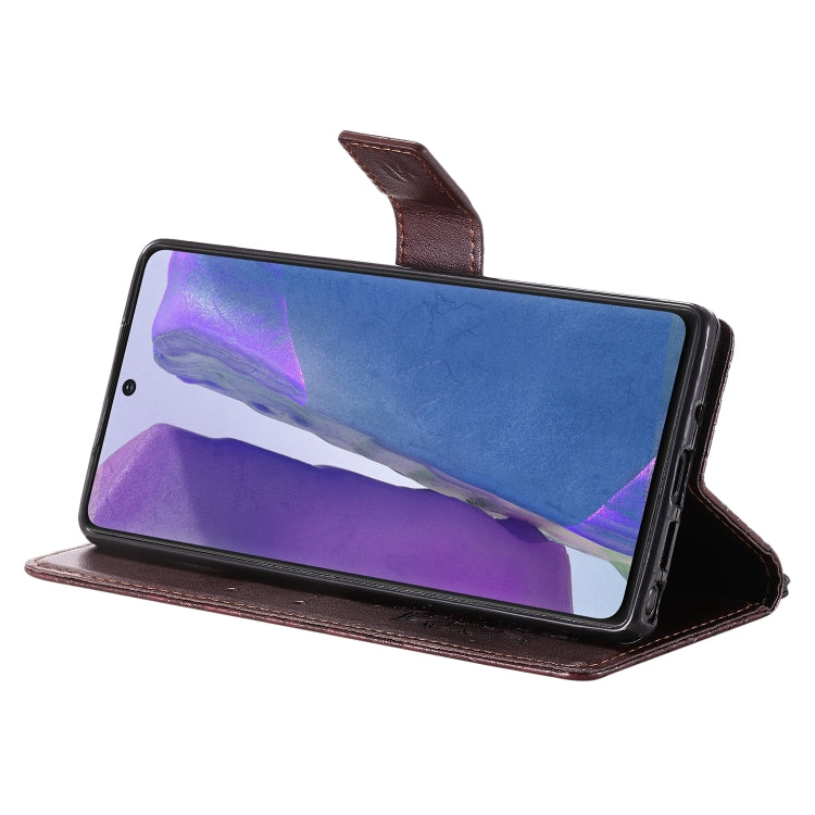 For Samsung Galaxy Note20 5G Sun Embossing Pattern Horizontal Flip Leather Case with Card Slot & Holder & Wallet & Lanyard