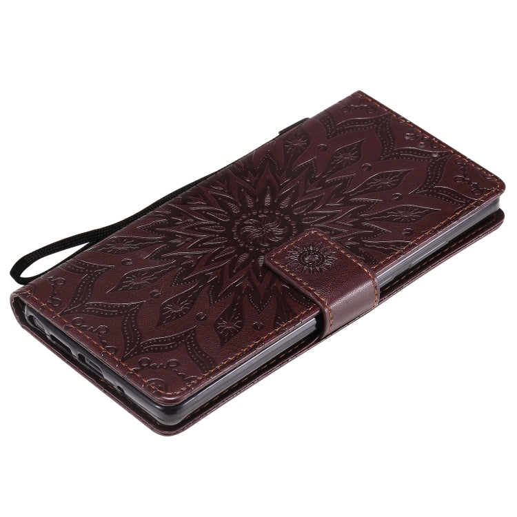 For Samsung Galaxy Note20 5G Sun Embossing Pattern Horizontal Flip Leather Case with Card Slot & Holder & Wallet & Lanyard