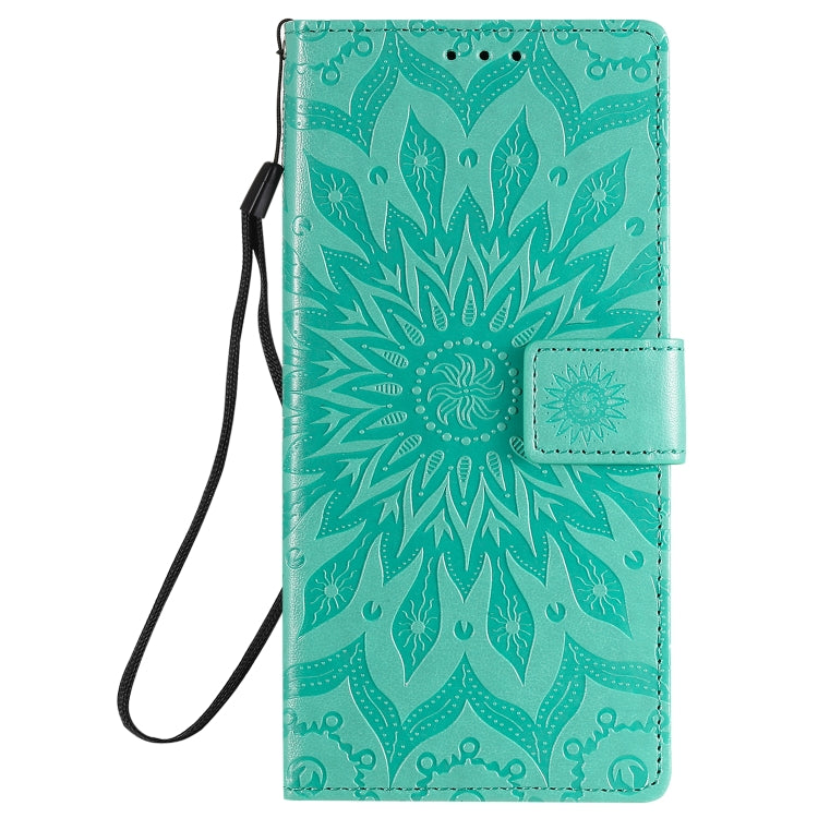 For Samsung Galaxy Note20 Ultra 5G Sun Embossing Pattern Horizontal Flip Leather Case with Card Slot & Holder & Wallet & Lanyard
