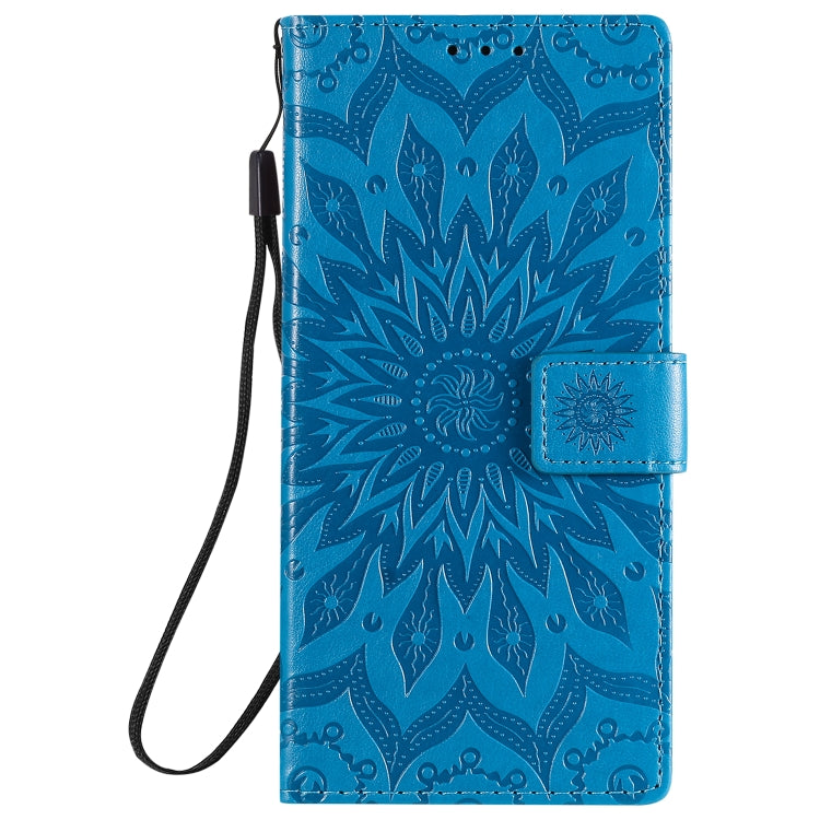 For Samsung Galaxy Note20 Ultra 5G Sun Embossing Pattern Horizontal Flip Leather Case with Card Slot & Holder & Wallet & Lanyard