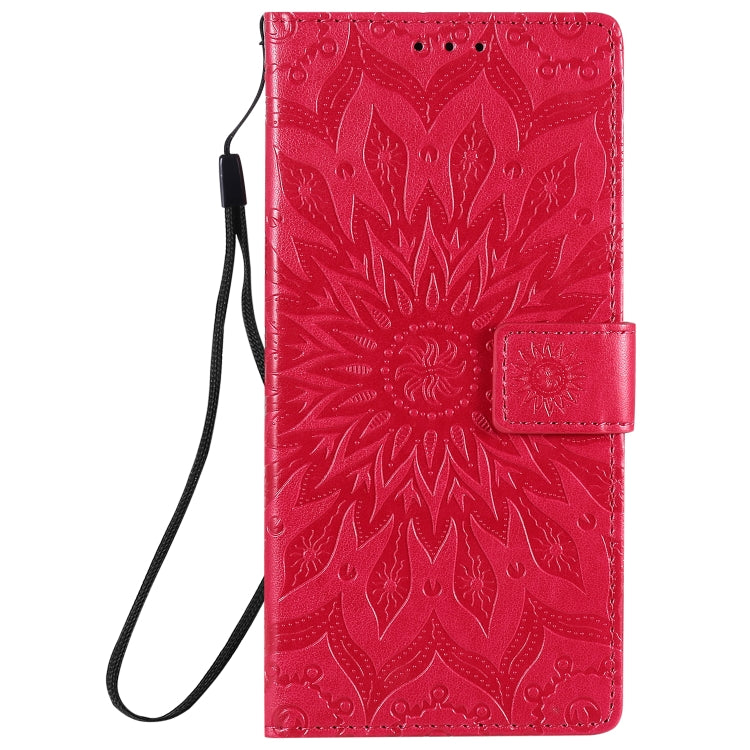 For Samsung Galaxy Note20 Ultra 5G Sun Embossing Pattern Horizontal Flip Leather Case with Card Slot & Holder & Wallet & Lanyard