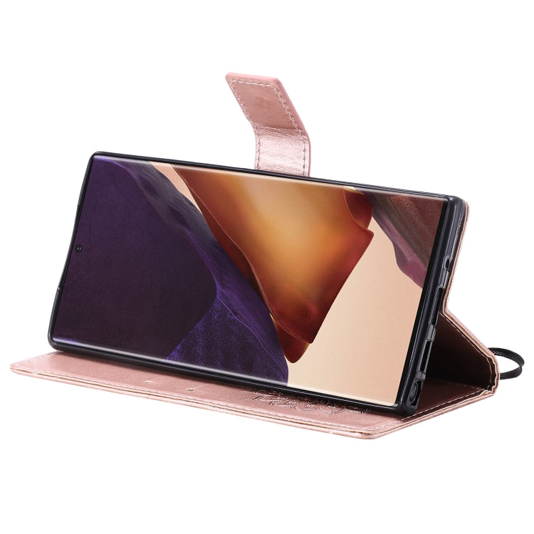 For Samsung Galaxy Note20 Ultra 5G Sun Embossing Pattern Horizontal Flip Leather Case with Card Slot & Holder & Wallet & Lanyard