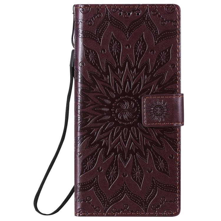 For Samsung Galaxy Note20 Ultra 5G Sun Embossing Pattern Horizontal Flip Leather Case with Card Slot & Holder & Wallet & Lanyard