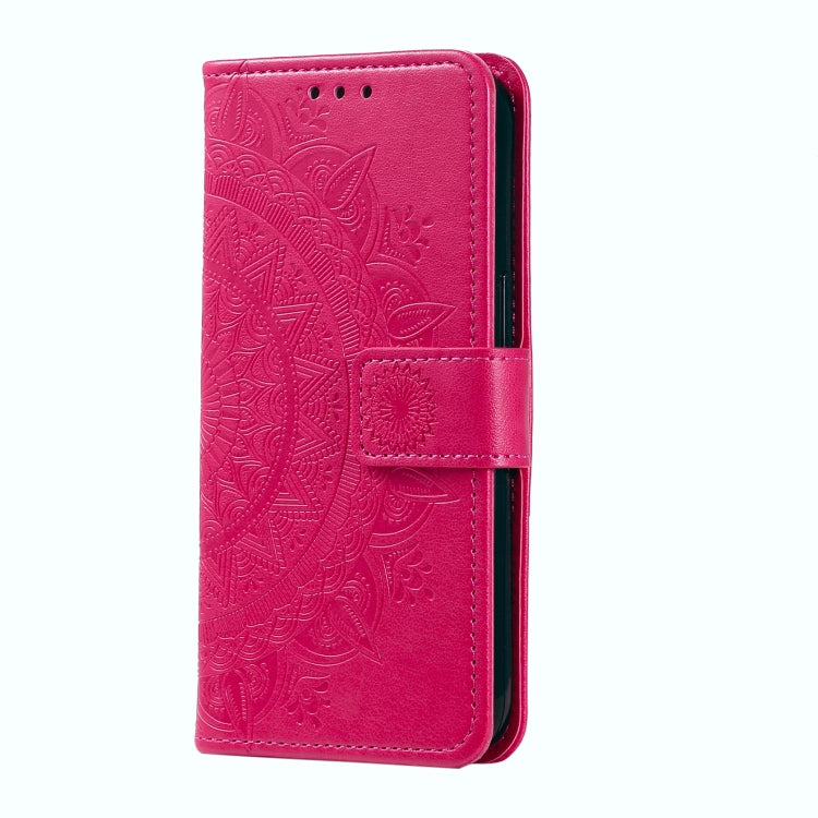 For Samsung Galaxy A36 Totem Flower Embossed Leather Phone Case with Lanyard