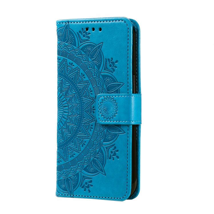 For Samsung Galaxy A06 5G / 4G Totem Flower Embossed Leather Phone Case with Lanyard