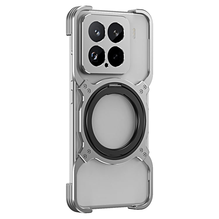 For Xiaomi 15 Mechanical Arm Borderless MagSafe Holder Metal Phone Case