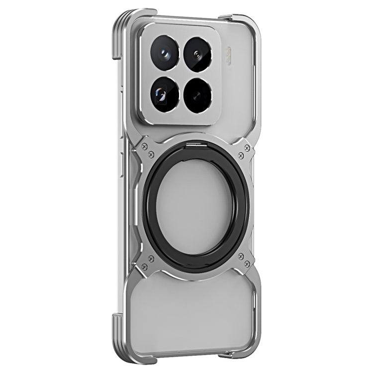 For Xiaomi 15 Pro Mechanical Arm Borderless MagSafe Holder Metal Phone Case