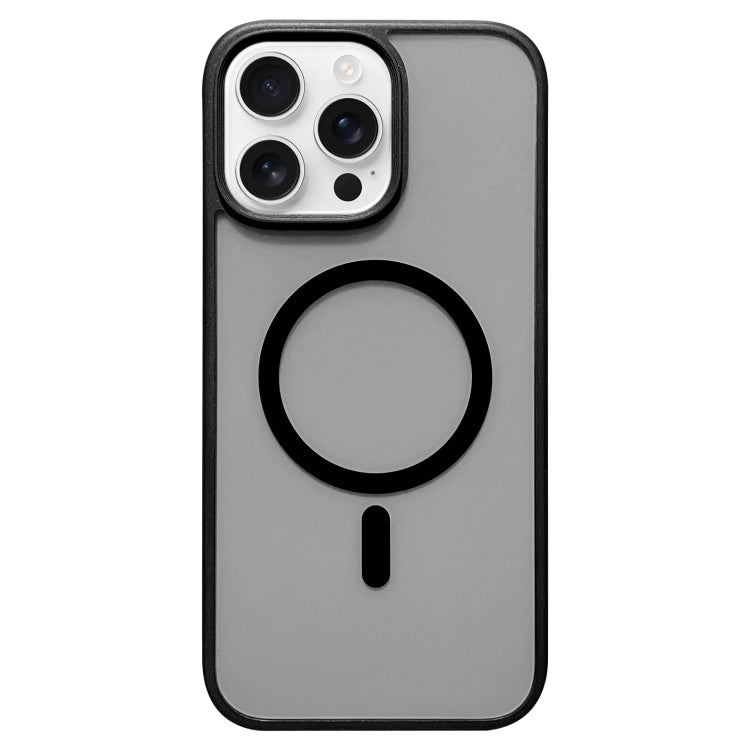 For iPhone 16 Pro Camera Control Button MagSafe Frosted Phone Case - Transparent Black