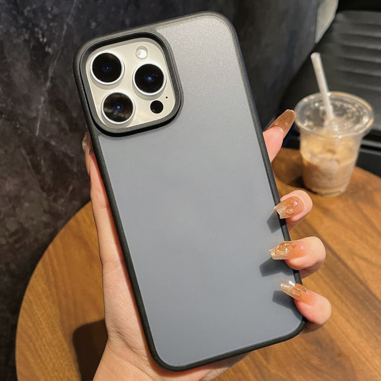 For iPhone 16 Pro Camera Control Button Frosted Phone Case - Transparent Black