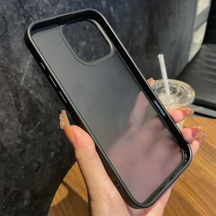 For iPhone 16 Pro Camera Control Button Frosted Phone Case - Transparent Black