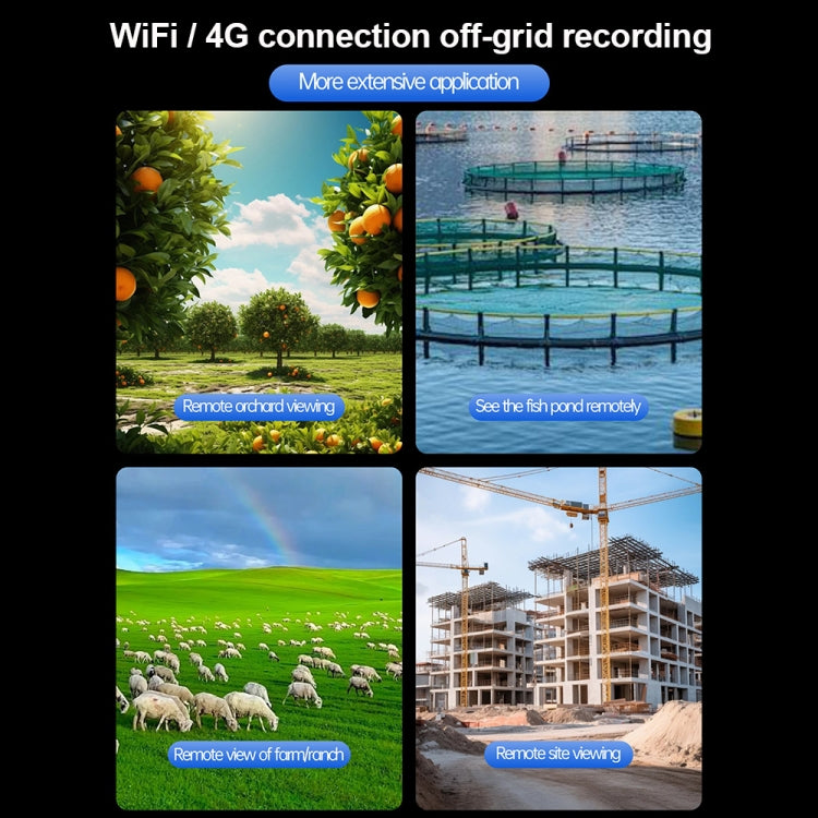 XA Series Solar 4G Version Monitoring Street Light Outdoor HD Camera, Memory:64GB SD Card