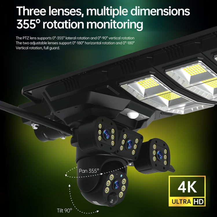 XA Series Solar 4G Version Monitoring Street Light Outdoor HD Camera, Memory:128GB SD Card