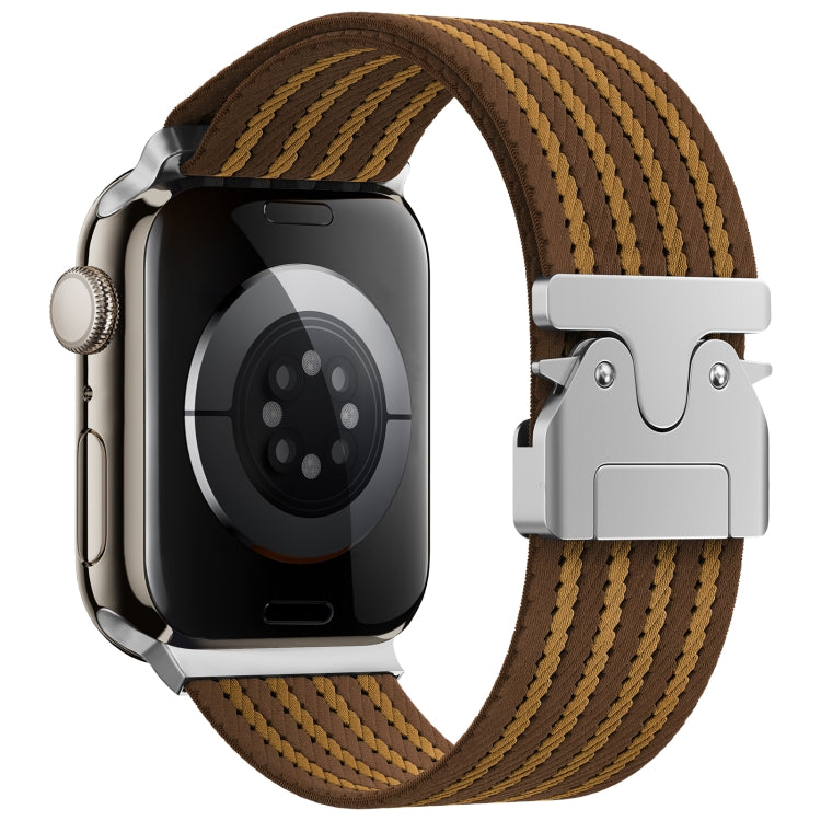 For Apple Watch 46mm / 49mm / 45mm / 44mm Parachute Buckle 4-Stripe Braided Nylon Watch Band