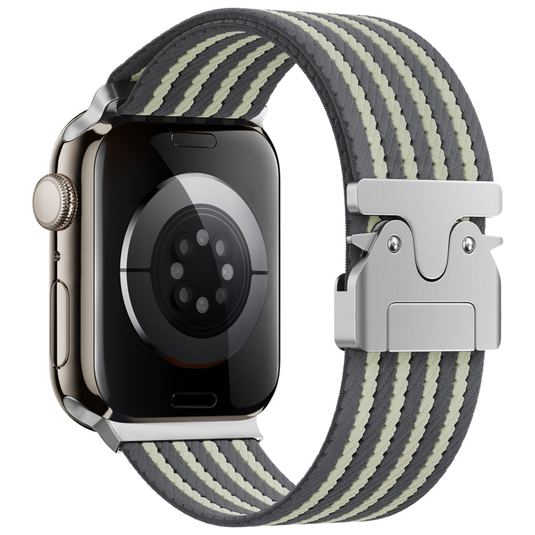 For Apple Watch 46mm / 49mm / 45mm / 44mm Parachute Buckle 4-Stripe Braided Nylon Watch Band