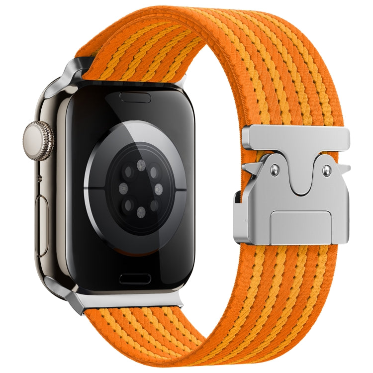 For Apple Watch 46mm / 49mm / 45mm / 44mm Parachute Buckle 4-Stripe Braided Nylon Watch Band