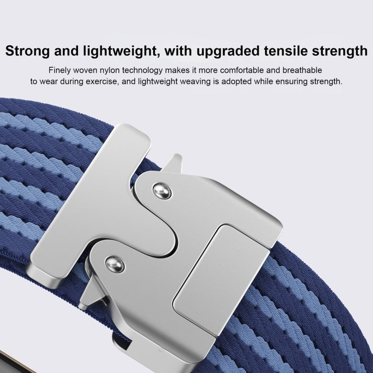For Apple Watch 46mm / 49mm / 45mm / 44mm Parachute Buckle 4-Stripe Braided Nylon Watch Band
