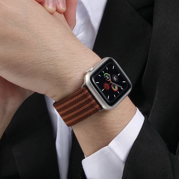 For Apple Watch 42mm / 41mm / 40mm / 38mm Parachute Buckle 4-Stripe Braided Nylon Watch Band