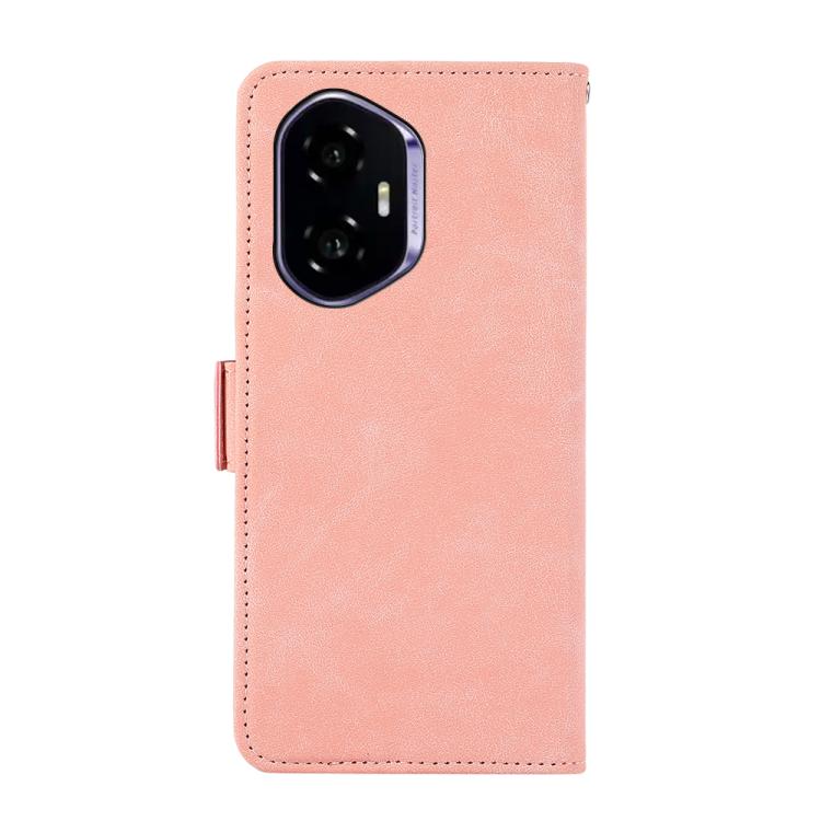 For Honor 400 Global 156.5mm ABEEL Frosted Magnetic RFID Leather Phone Case