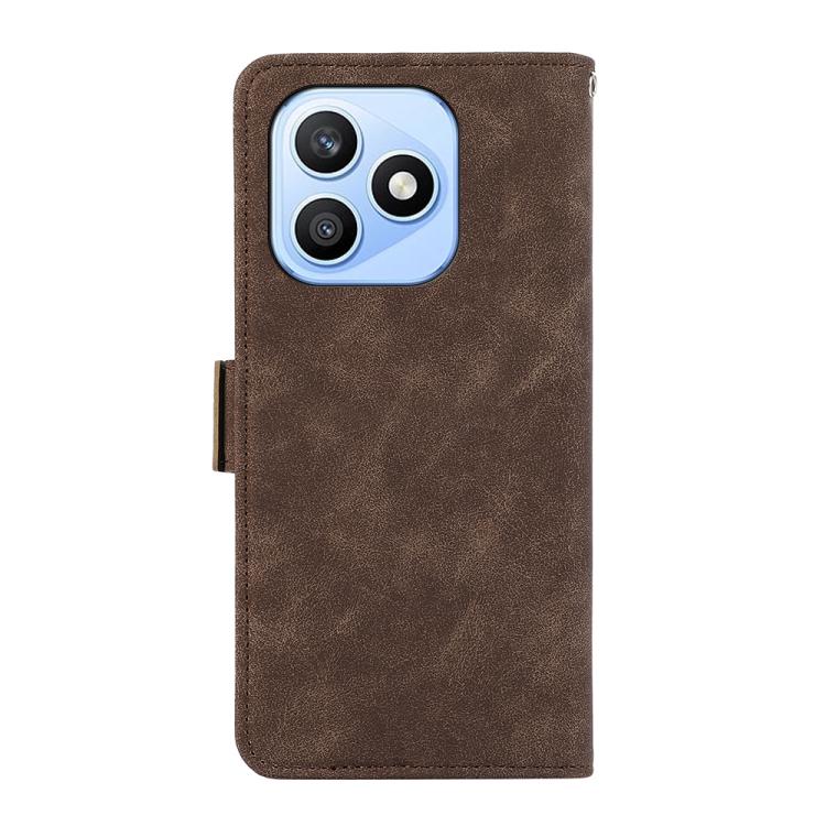 For Honor X8d 4G ABEEL Frosted Magnetic RFID Leather Phone Case