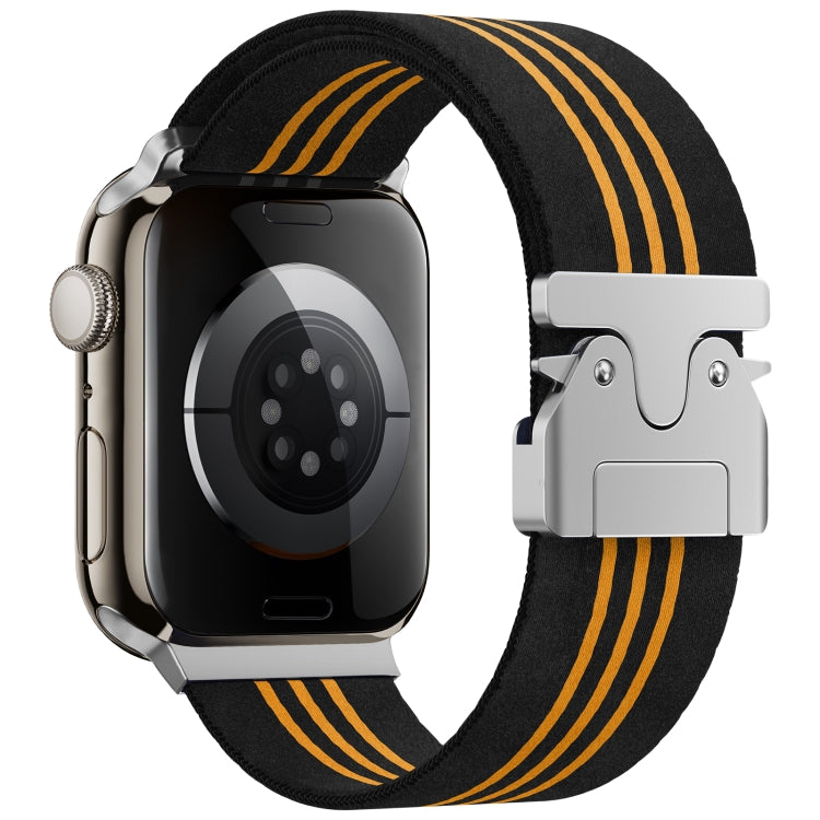 For Apple Watch 42mm / 41mm / 40mm / 38mm Parachute Buckle 3-Stripe Braided Nylon Watch Band