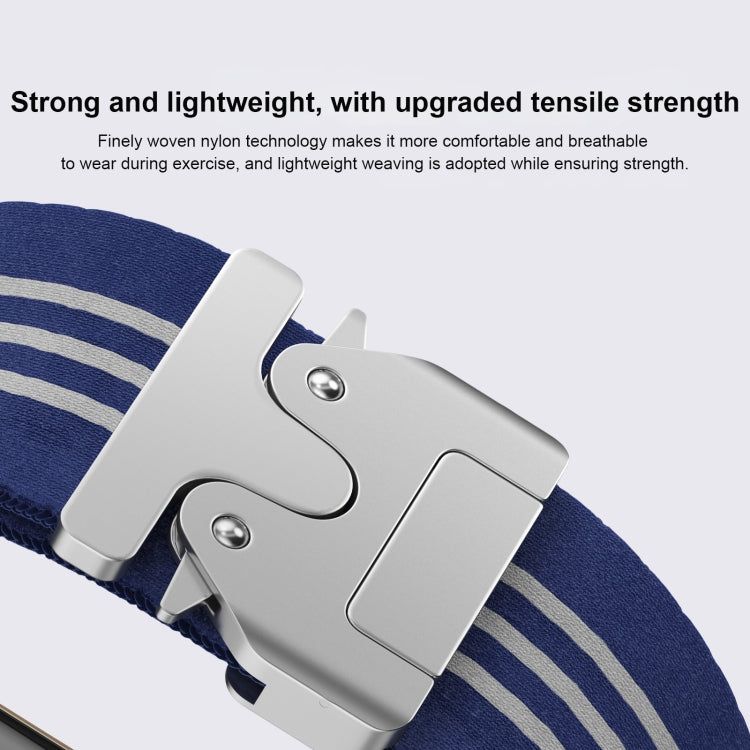For Apple Watch 42mm / 41mm / 40mm / 38mm Parachute Buckle 3-Stripe Braided Nylon Watch Band