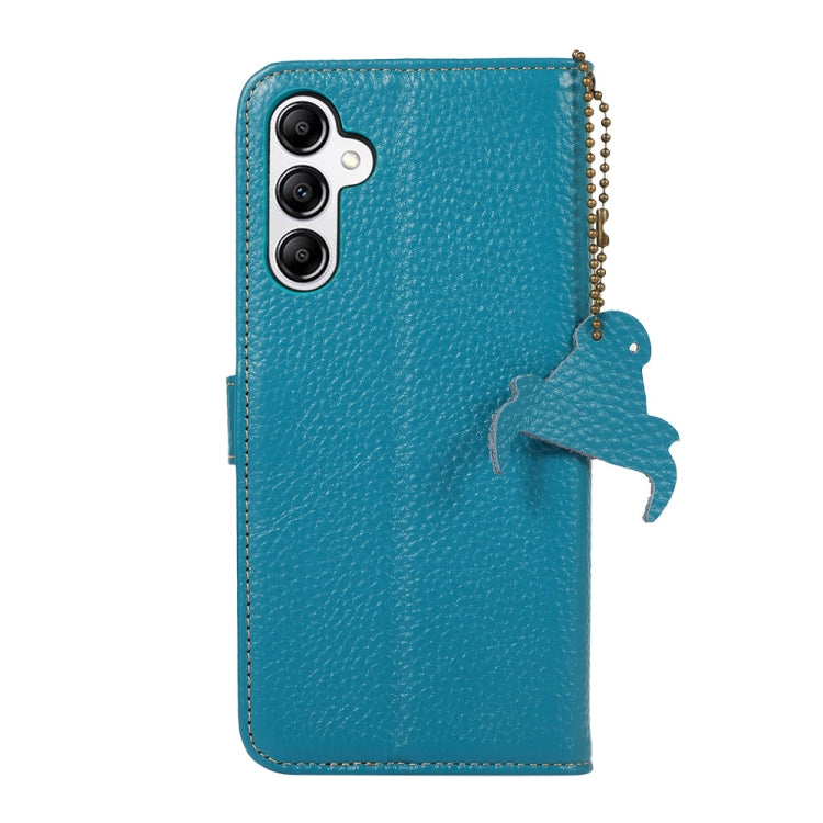 For Samsung Galaxy A36 Genuine Leather Litchi Texture RFID Leather Phone Case