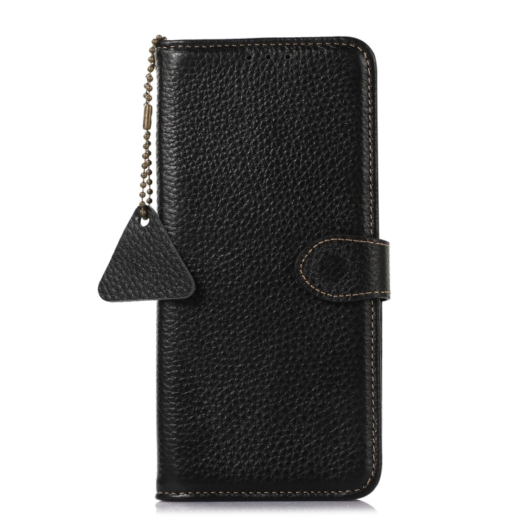 For Samsung Galaxy A36 Genuine Leather Litchi Texture RFID Leather Phone Case
