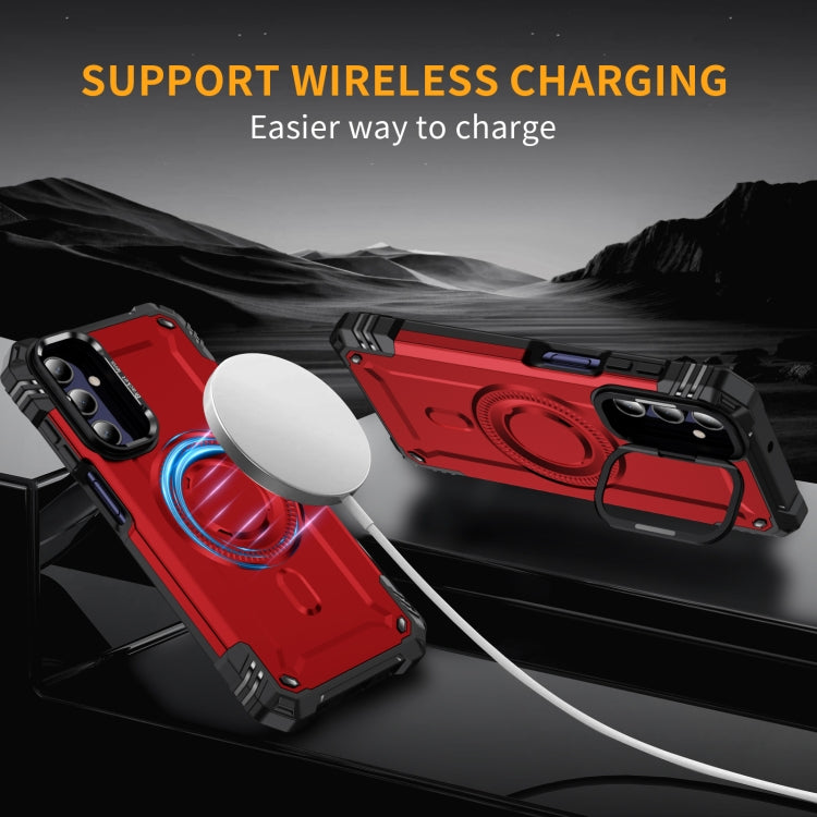 For Samsung Galaxy A15 Lens Holder MagSafe Phone Case
