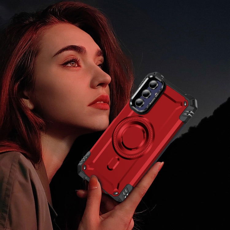 For Samsung Galaxy A15 Lens Holder MagSafe Phone Case