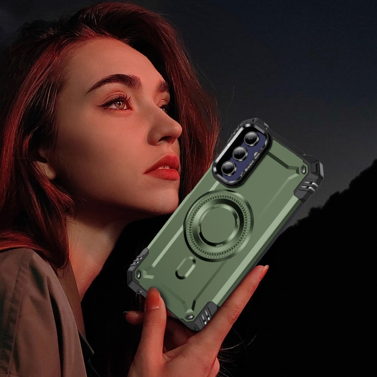 For Samsung Galaxy A15 Lens Holder MagSafe Phone Case