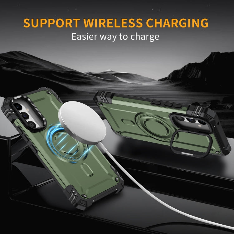 For Samsung Galaxy A34 Lens Holder MagSafe Phone Case