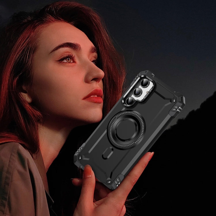For Samsung Galaxy A35 5G Lens Holder MagSafe Phone Case