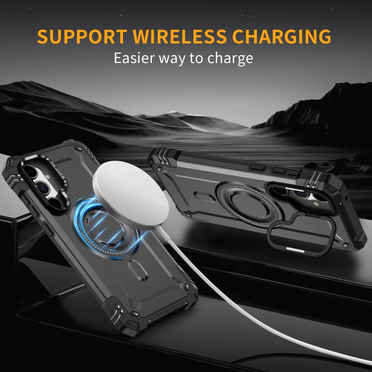 For Samsung Galaxy A35 5G Lens Holder MagSafe Phone Case