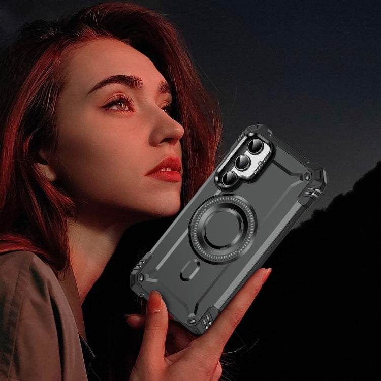 For Samsung Galaxy A35 5G Lens Holder MagSafe Phone Case