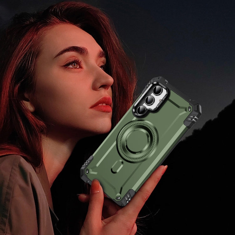 For Samsung Galaxy A35 5G Lens Holder MagSafe Phone Case