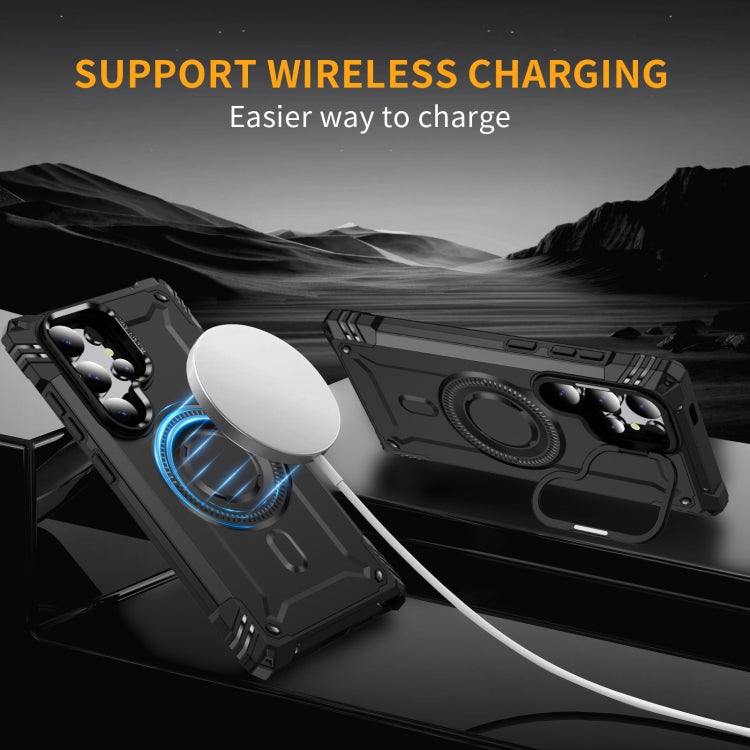 For Samsung Galaxy S24 Ultra 5G Lens Holder MagSafe Phone Case