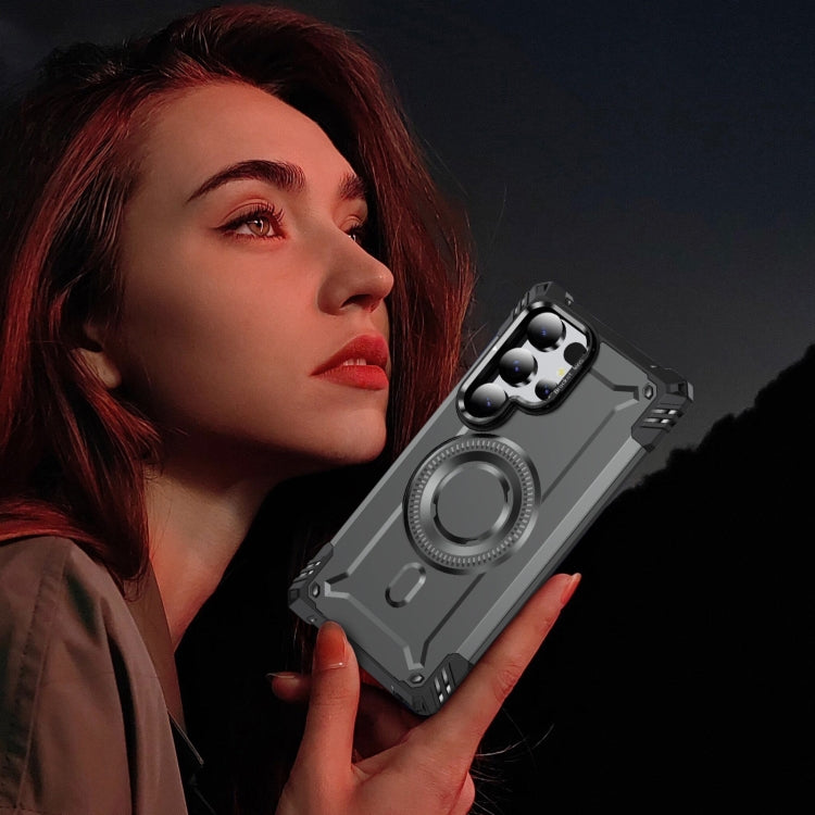 For Samsung Galaxy S24 Ultra 5G Lens Holder MagSafe Phone Case