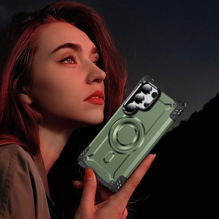 For Samsung Galaxy S24 Ultra 5G Lens Holder MagSafe Phone Case