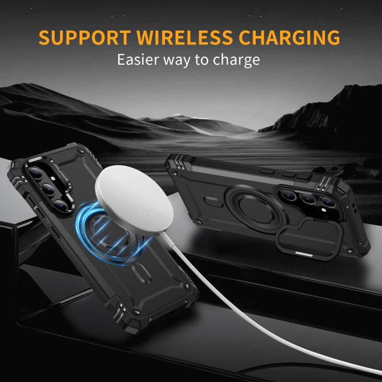For Samsung Galaxy S24 FE 5G Lens Holder MagSafe Phone Case