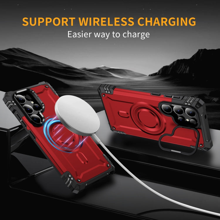 For Samsung Galaxy S25 Ultra 5G Lens Holder MagSafe Phone Case
