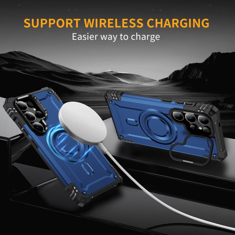 For Samsung Galaxy S25 Ultra 5G Lens Holder MagSafe Phone Case