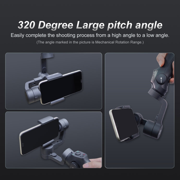 FUNSNAP Capture 2s Smart 3-Axis Handheld Gimbal Phone Live Stabilizer, Basic Version - Black