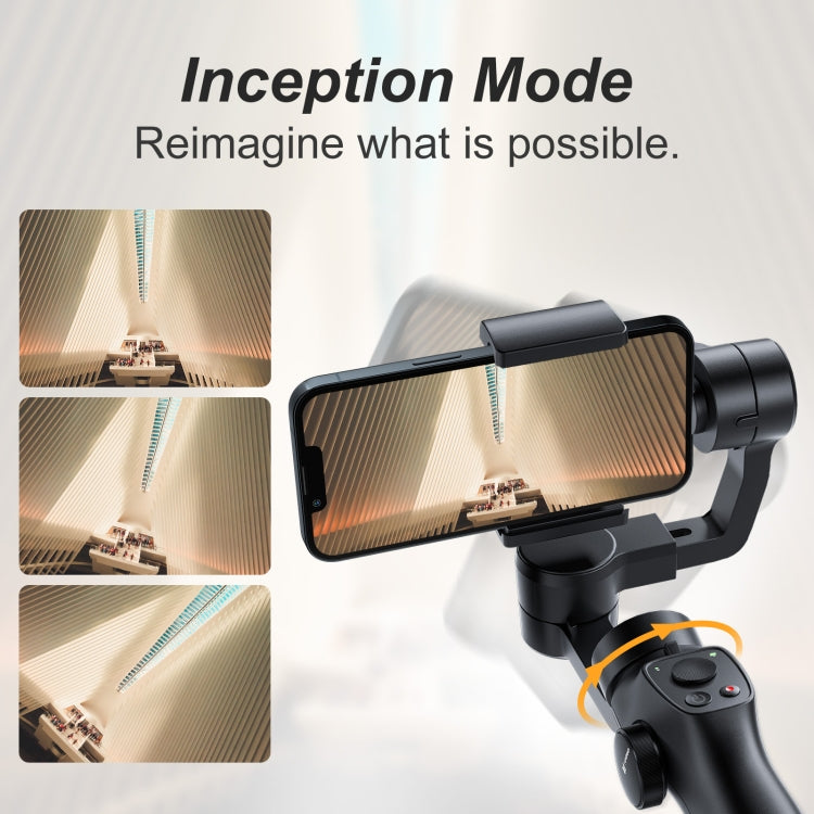 FUNSNAP Capture 2s Smart 3-Axis Handheld Gimbal Phone Live Stabilizer, Basic Version - Black