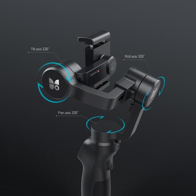 FUNSNAP Capture 2s Smart 3-Axis Handheld Gimbal Phone Live Stabilizer, Combo Version - Black