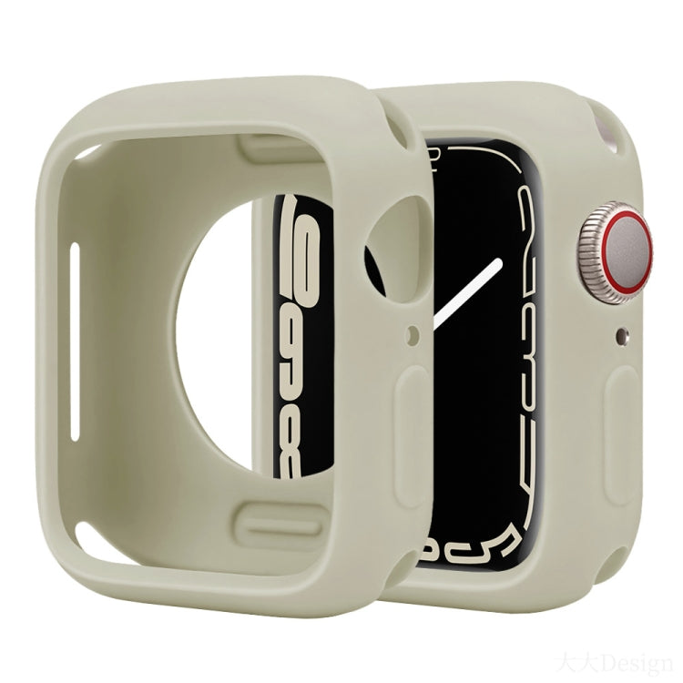 For Apple Watch Series 45mm Candy Silicone Half Coverage Watch Case