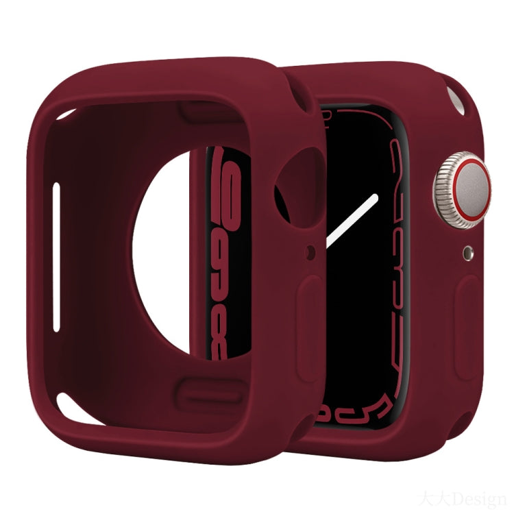 For Apple Watch Series 45mm Candy Silicone Half Coverage Watch Case