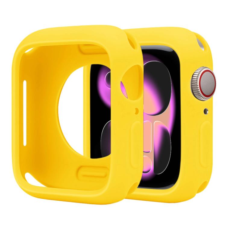 For Apple Watch Series 11 / 10 42mm Candy Silicone Half Coverage Watch Case