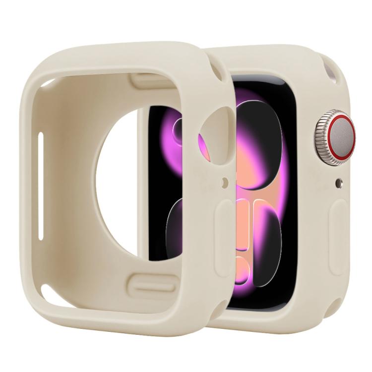 For Apple Watch Series 11 / 10 42mm Candy Silicone Half Coverage Watch Case